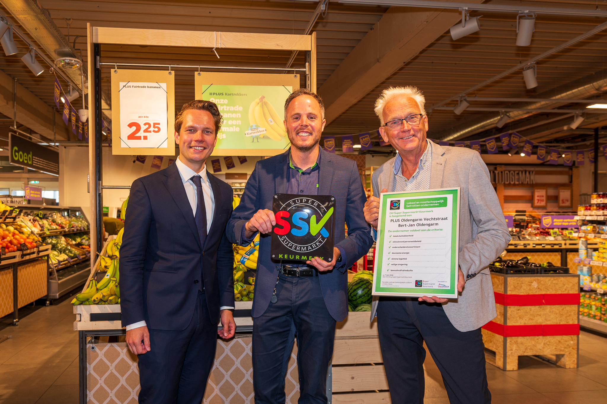 Plus Oldengarm aan Vechtstraat krijgt Super Supermarkt Keurmerk