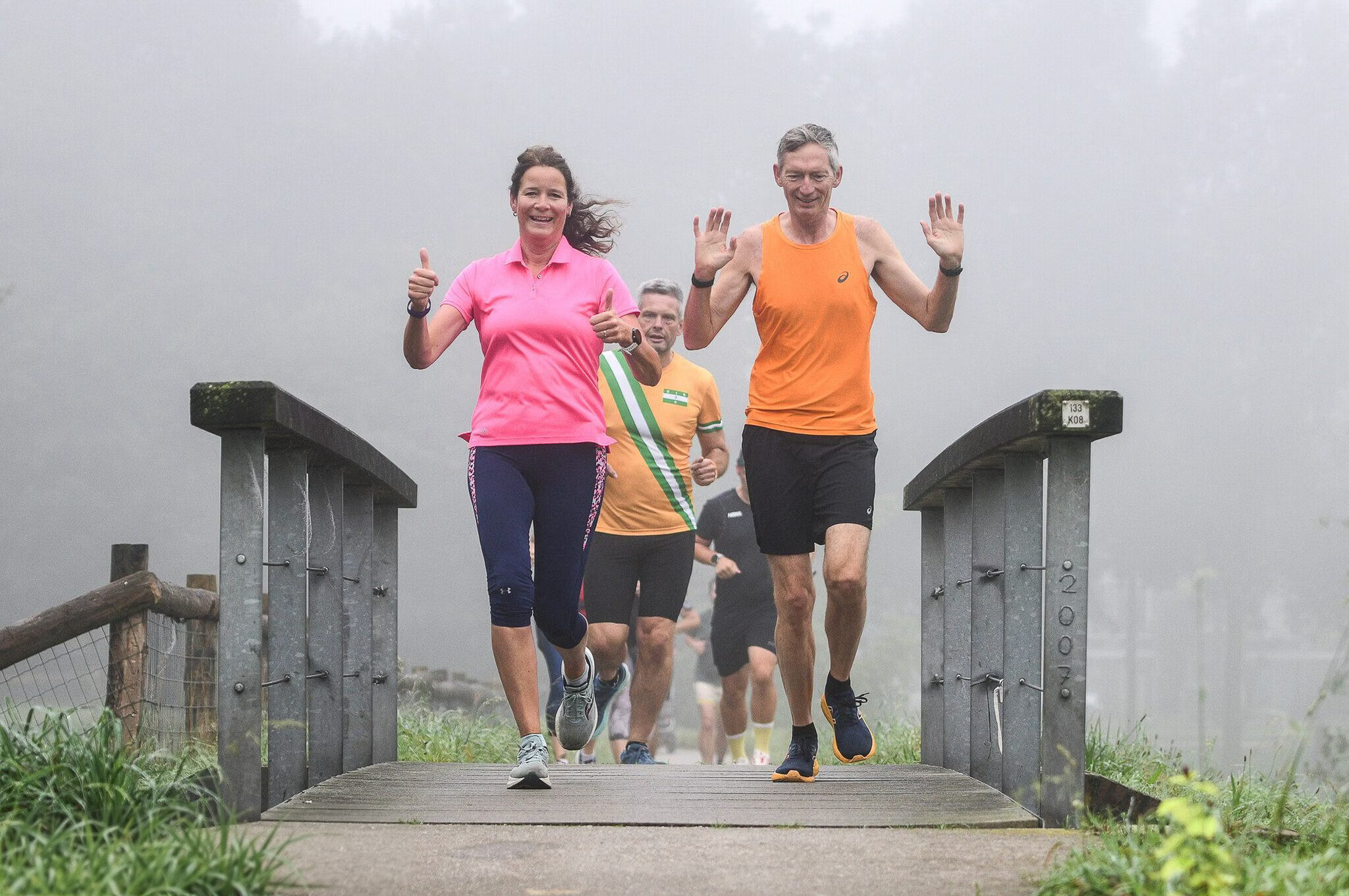 Mistig, maar succesvol debuut van Parkrun in Zwolle